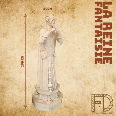 Reine — Pièce d'échec 3D