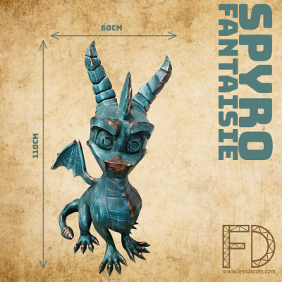Statue vert-de-gris — Spyro