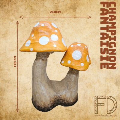 Petit champignon jaune 2 chapeaux