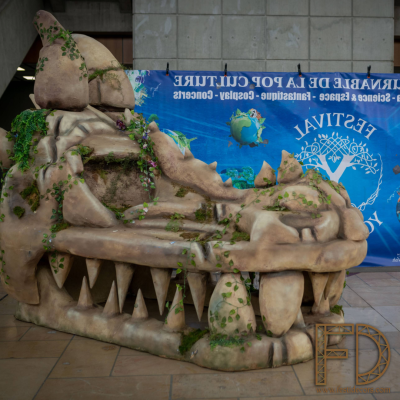 Crâne de dragon en polystyrène