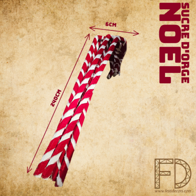 Sucre d'orge de Noël en bois